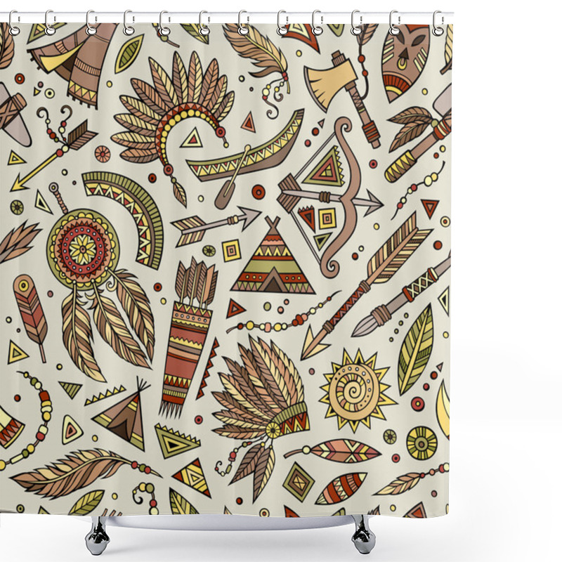 Personality  Tribal Native Ethnic Seamless Pattern   Shower Curtains