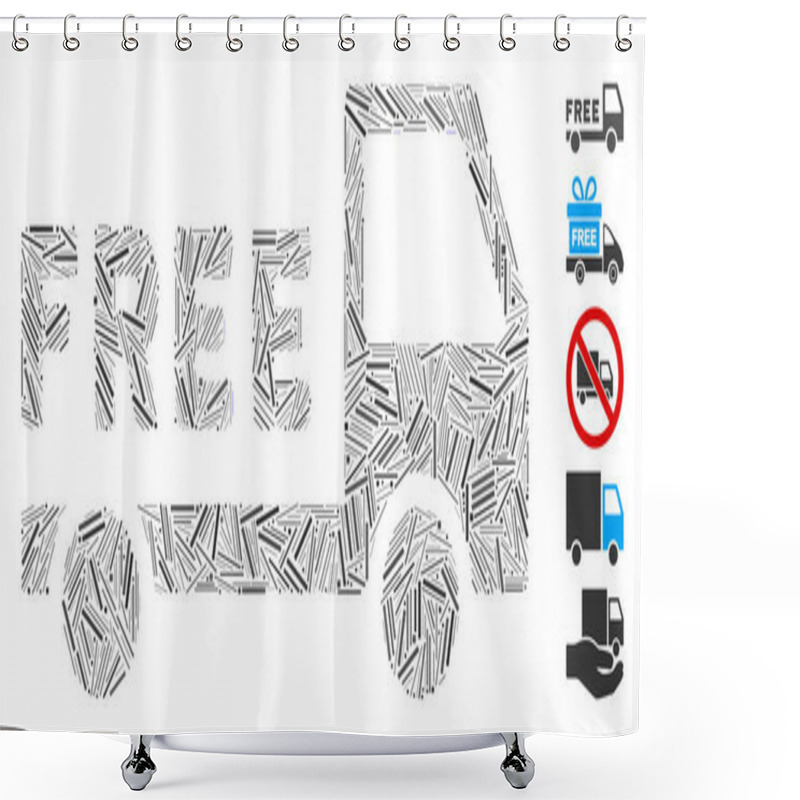 Personality  Dash Collage Free Delivery Shower Curtains