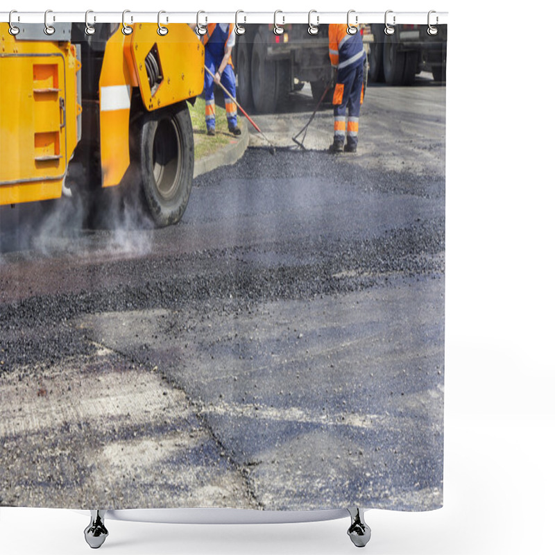 Personality  Asphalting Roads Shower Curtains