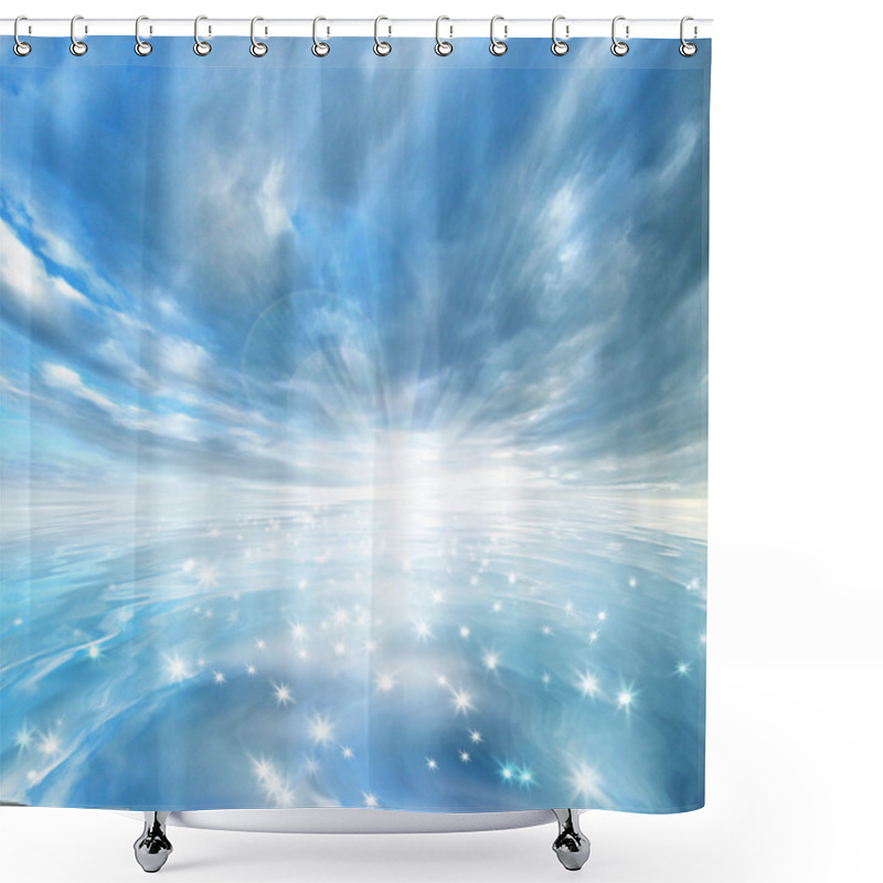 Personality  Star Lake Shower Curtains