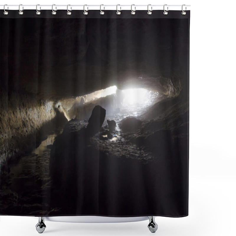 Personality  Dark Cave Near Entrance Shower Curtains