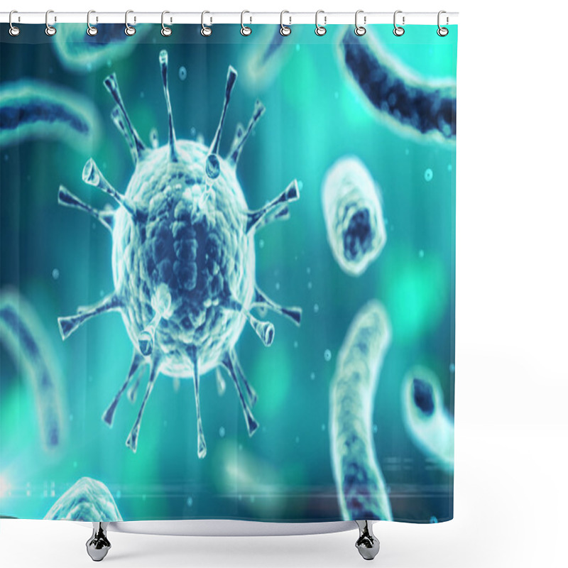 Personality  Virus Shower Curtains