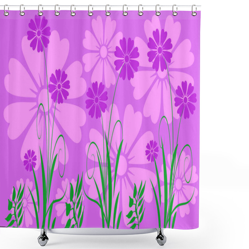 Personality  Green Floral Background Illustration Shower Curtains