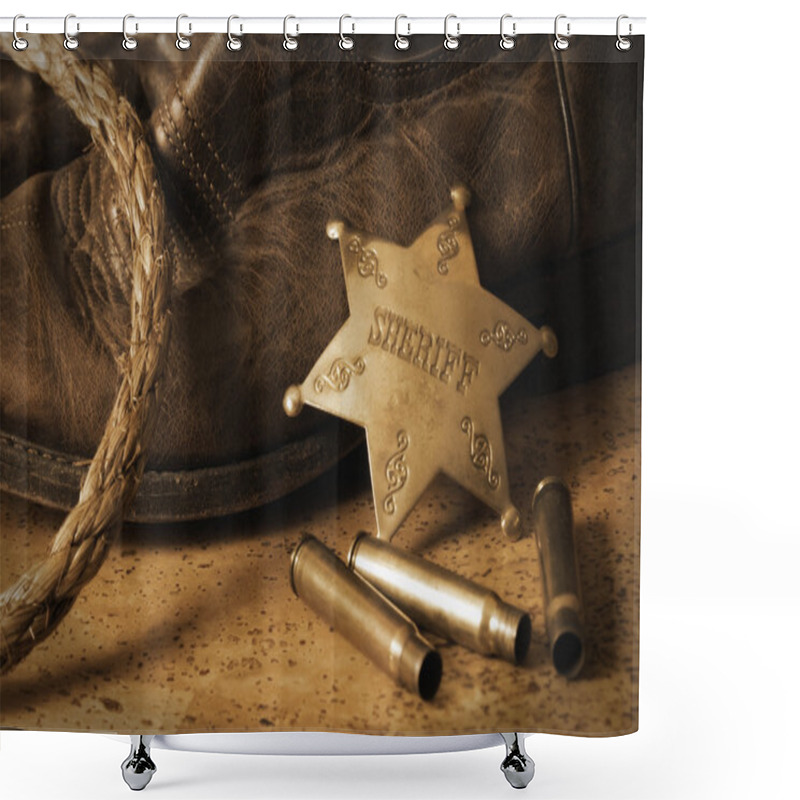 Personality  Western Sheriff Shower Curtains