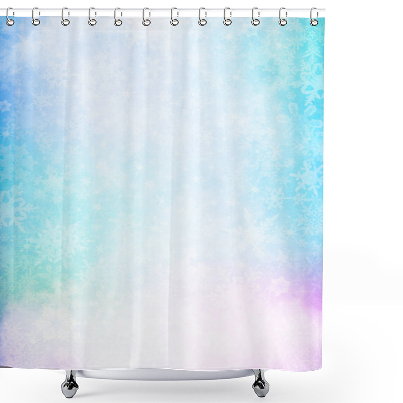 Personality  Hi-key Mist And Snow On A Textured Background. Shower Curtains