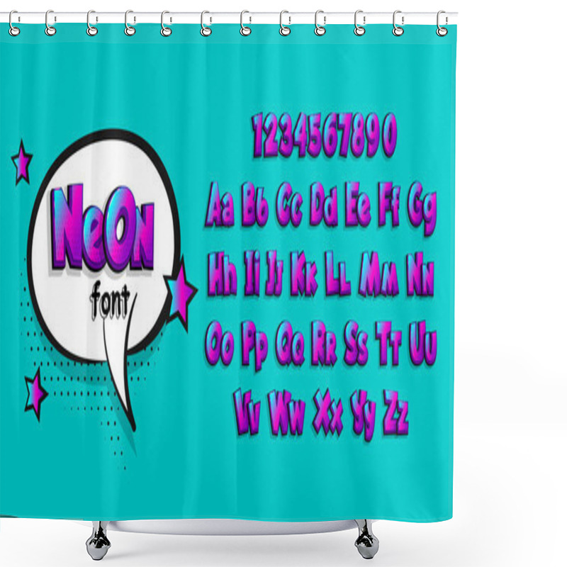 Personality  Comic Book Pop Art Super Hero Font Shower Curtains