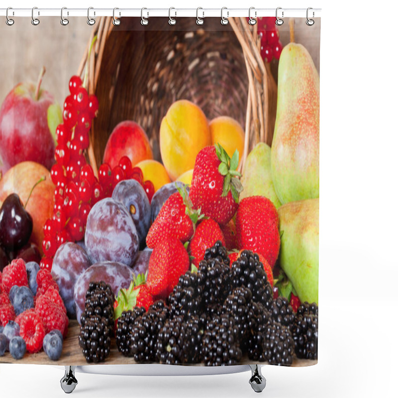 Personality  Many Different European Fruits In Summer Season Shower Curtains