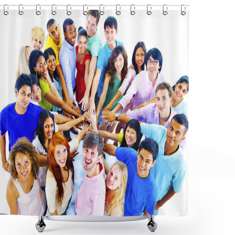 Personality  Young Diversity People Together Shower Curtains