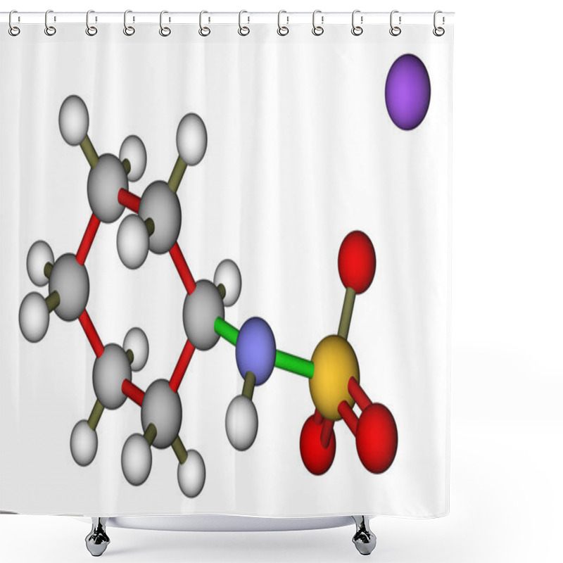 Personality  Sodium Cyclamate Molecular Structure Shower Curtains