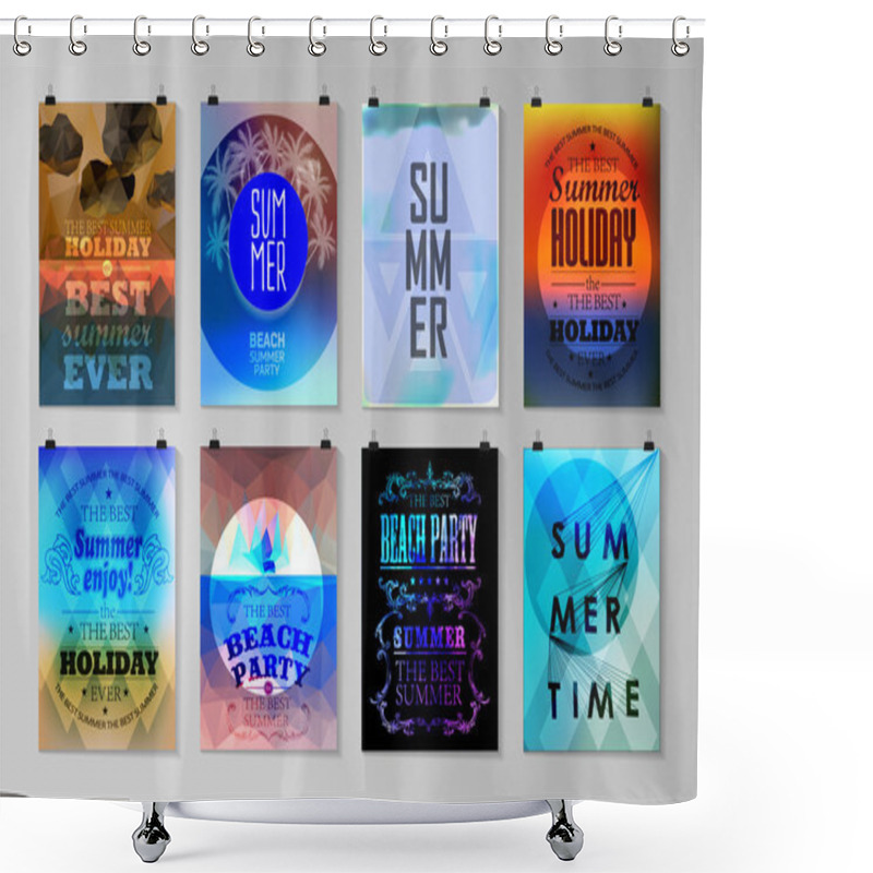 Personality  Typographical Poster, Retro Design Shower Curtains