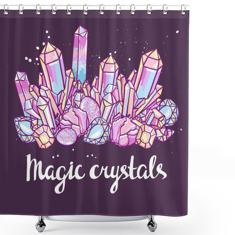 Personality  Bright Magic Crystals Shower Curtains