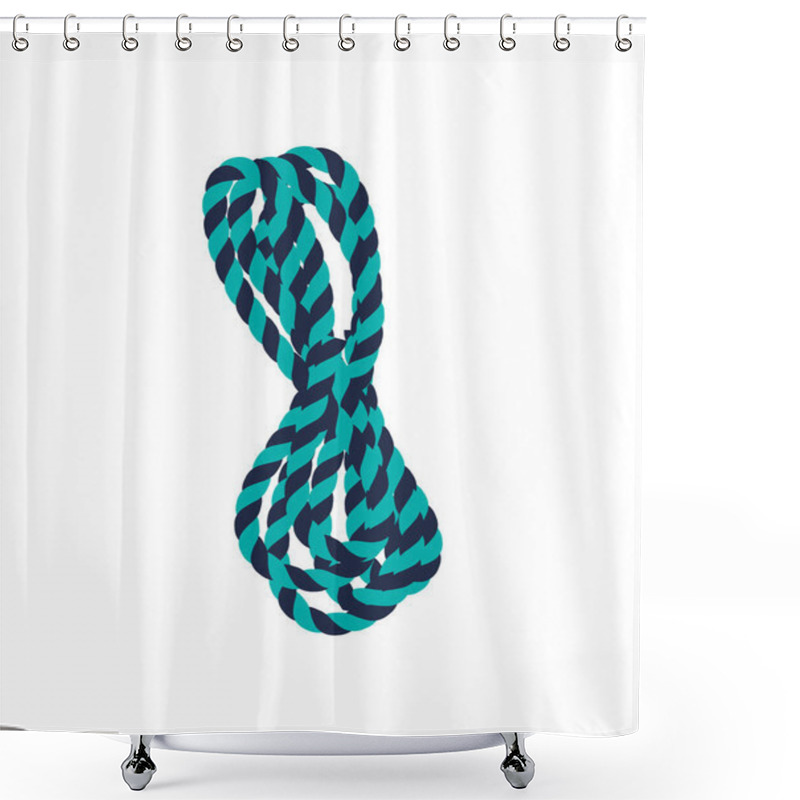 Personality  Climbing Rope Icon Isolated Vector Shower Curtains