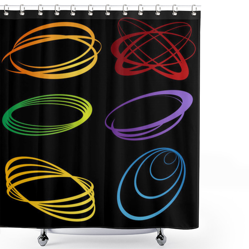 Personality  Energy Waves Shower Curtains