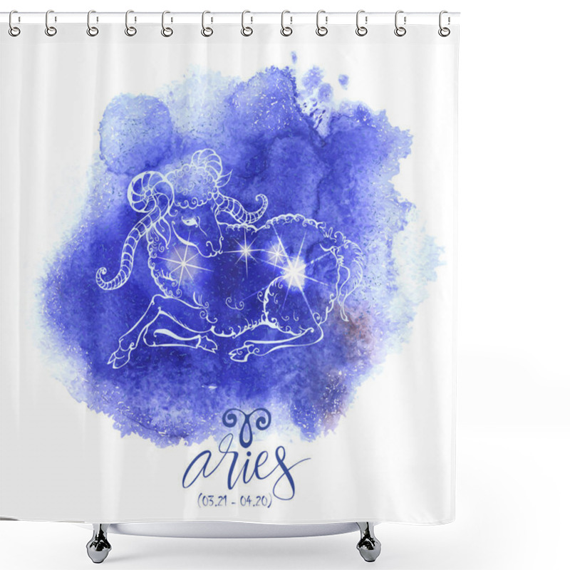 Personality  Astrology Sign Aries Shower Curtains