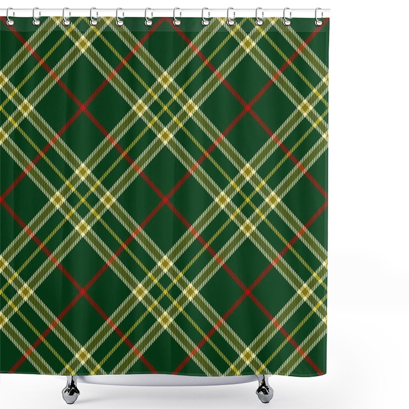 Personality  Seamless Tartan Vector Pattern Shower Curtains