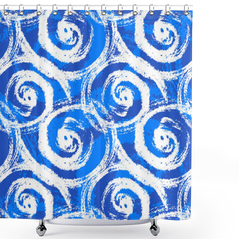 Personality  Seamless Pattern With Bold Swirling Brush Strokes Shower Curtains