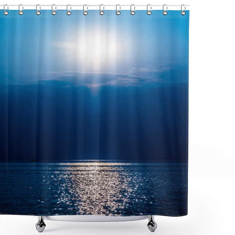 Personality  Toned Photo Of Summer Landscape Of The Sea And Sunset Shower Curtains