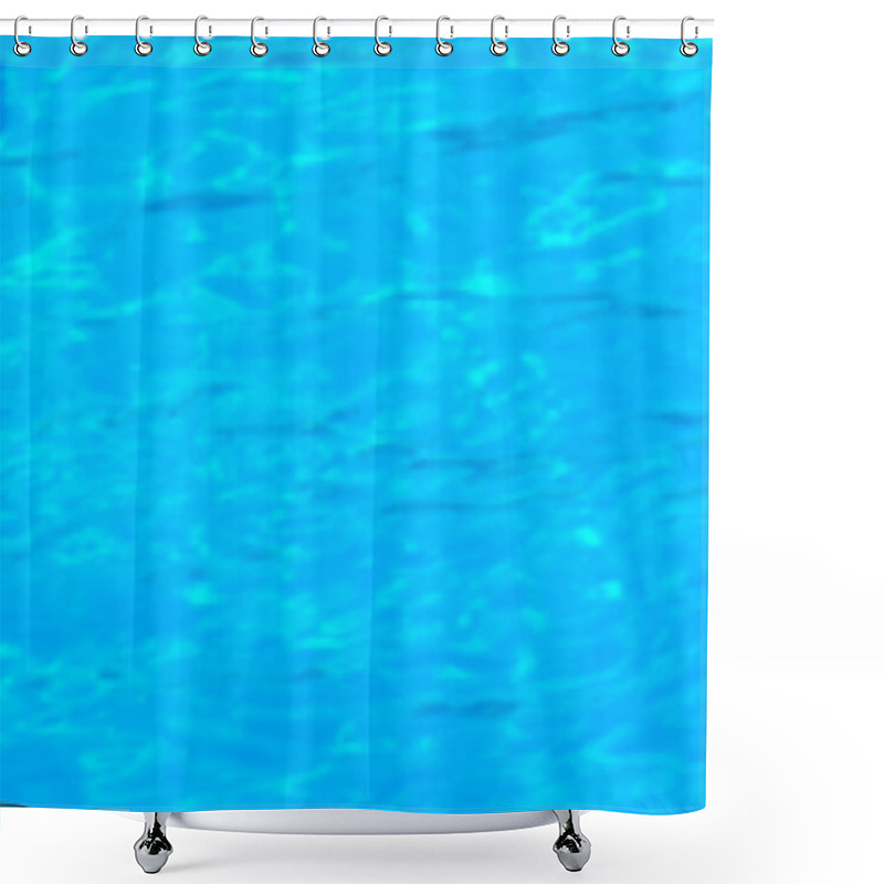 Personality  Blue Pool Shower Curtains