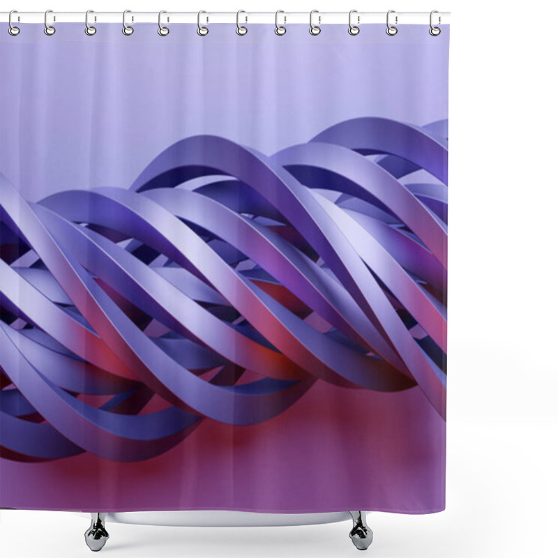 Personality  3d Illustration Of A  Science Template, Abstract Background With A DNA Molecules. Abstract Technology Science Concept DNA Futuristic  Shower Curtains