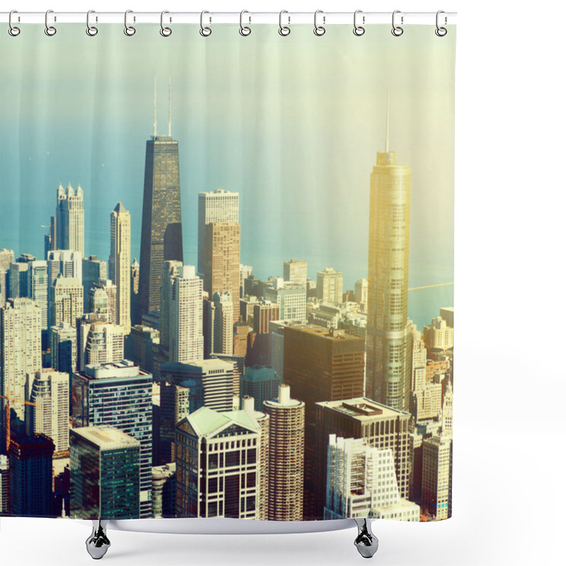 Personality  Chicago Downtown Shower Curtains