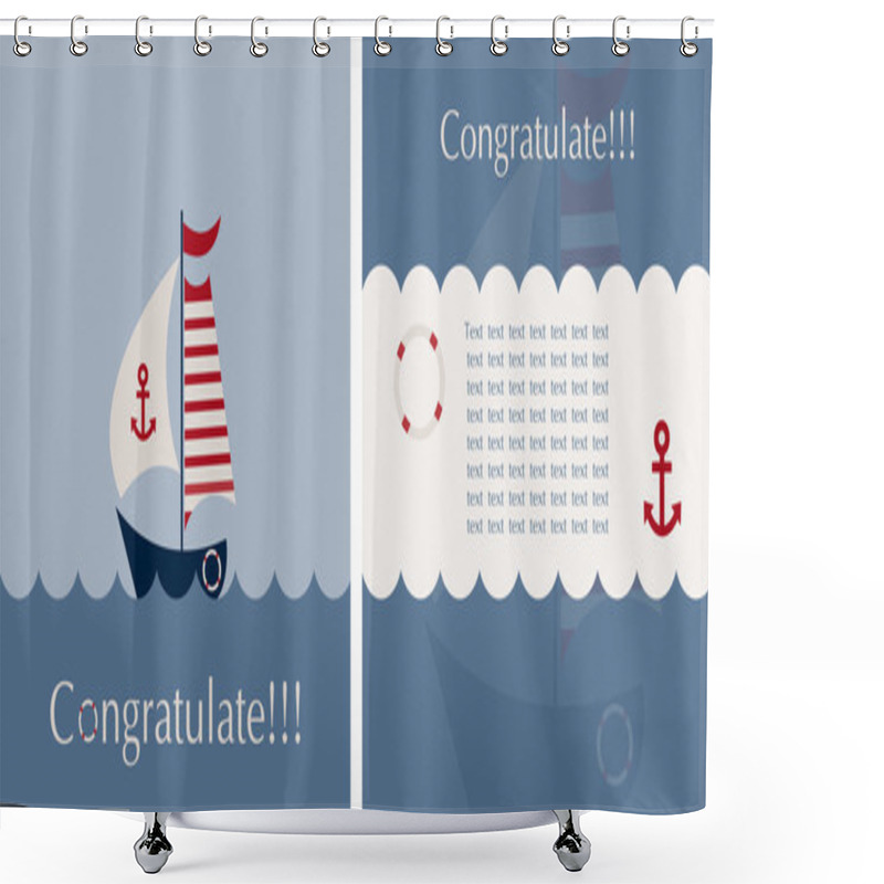 Personality  Greeting Card With February 23 Shower Curtains