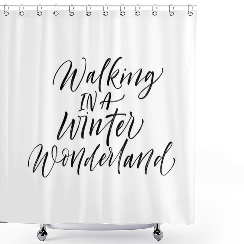 Personality  Winter Wonderland Phrase. Shower Curtains