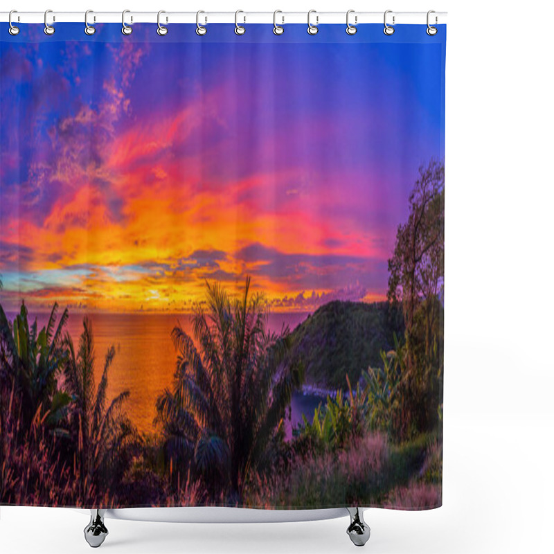 Personality  Scenery Sunset At The Hidden Paradise Beach In Phuket Shower Curtains