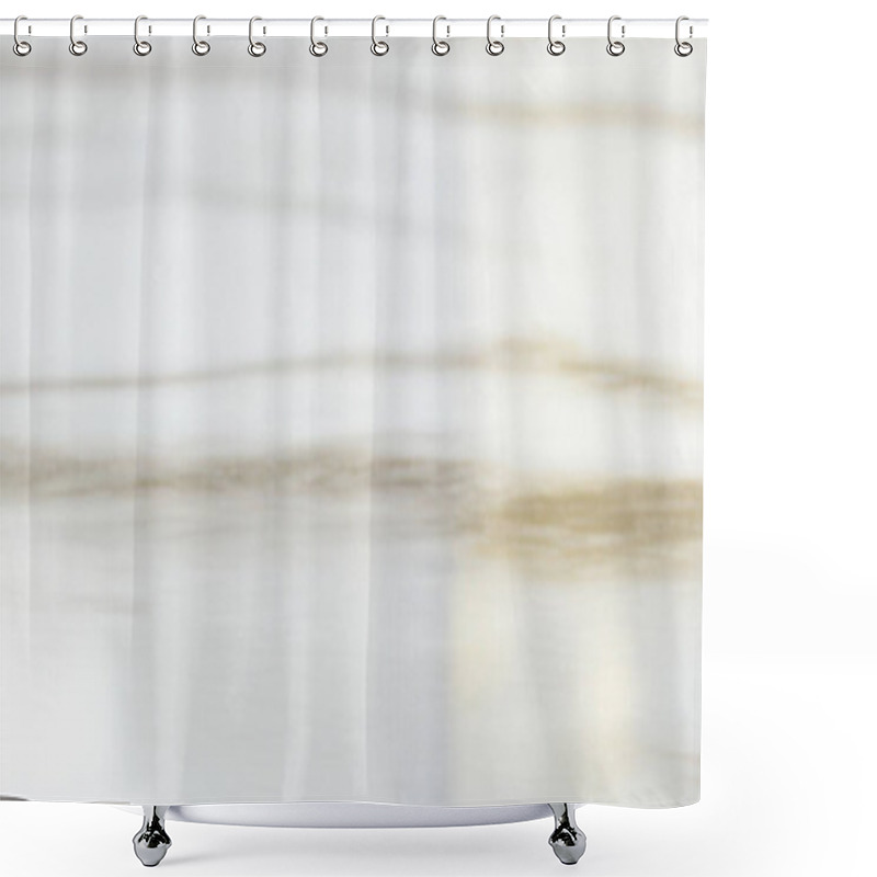 Personality  Abstract Soft-focus Image Of A Reflective Surface, Capturing A Serene Moment. Shower Curtains