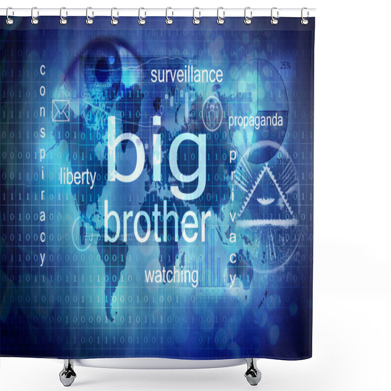 Personality  Big Brother Is Watching You Shower Curtains