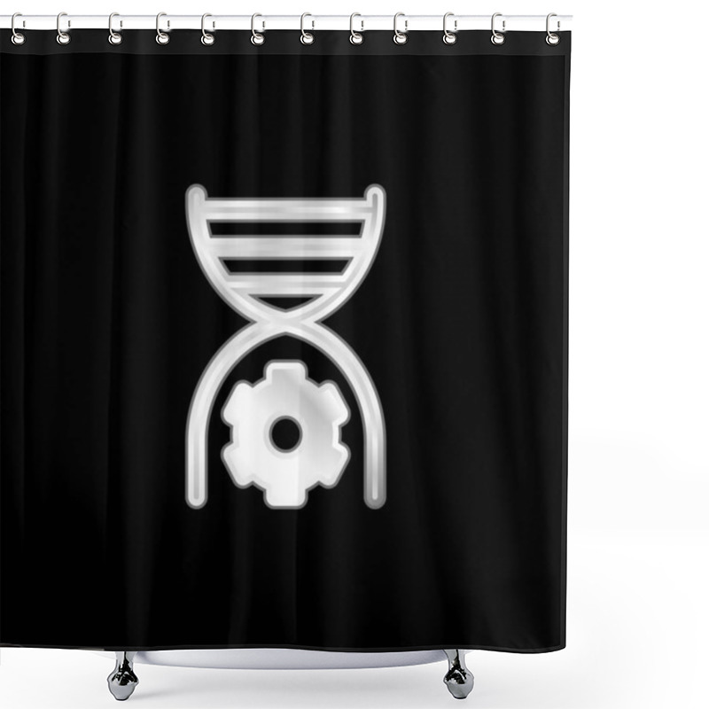 Personality  Bioengineering Silver Plated Metallic Icon Shower Curtains