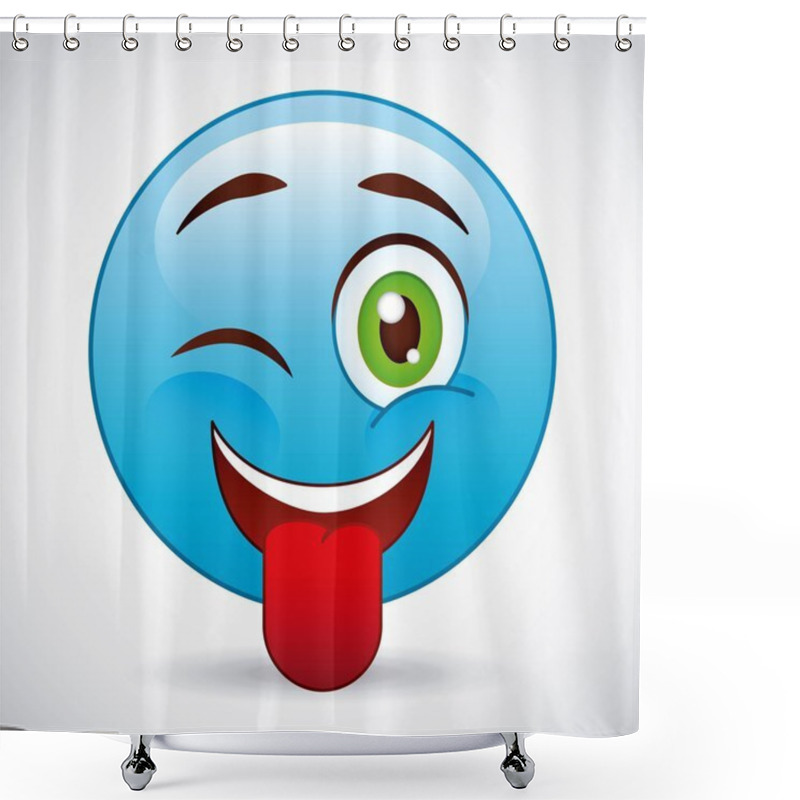 Personality  Cartoon Emoticons Design Shower Curtains