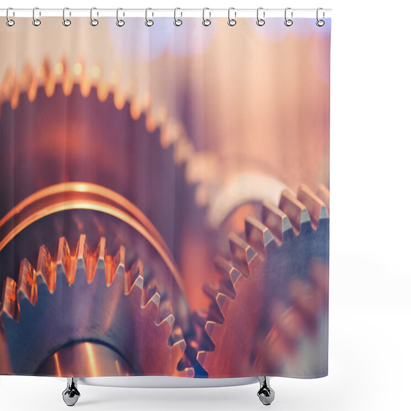 Personality  Gear Wheels Close-up Shower Curtains