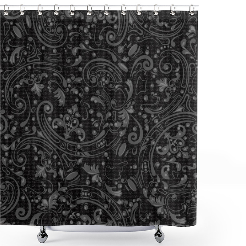 Personality  Abstract Seamless Pattern On A Textile Gray Background Shower Curtains