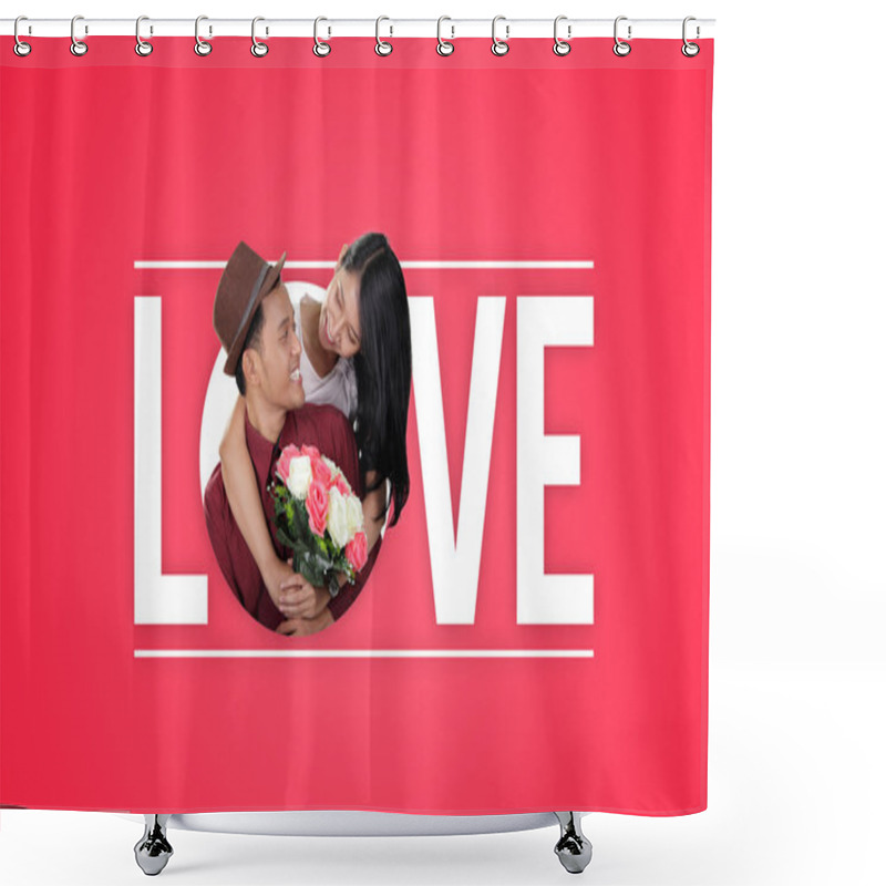 Personality  Typography Design Of Love Shower Curtains