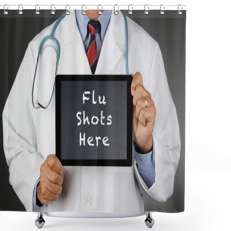 Personality  Doctor Tablet Computer Flu Shots Shower Curtains