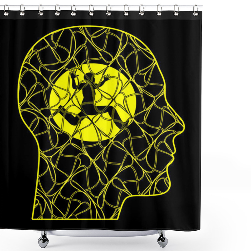 Personality  Person With Panic Attacks Shower Curtains