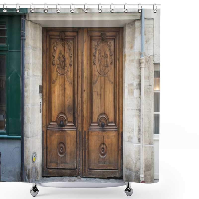 Personality  Old Ornate Doors In Paris, France Shower Curtains