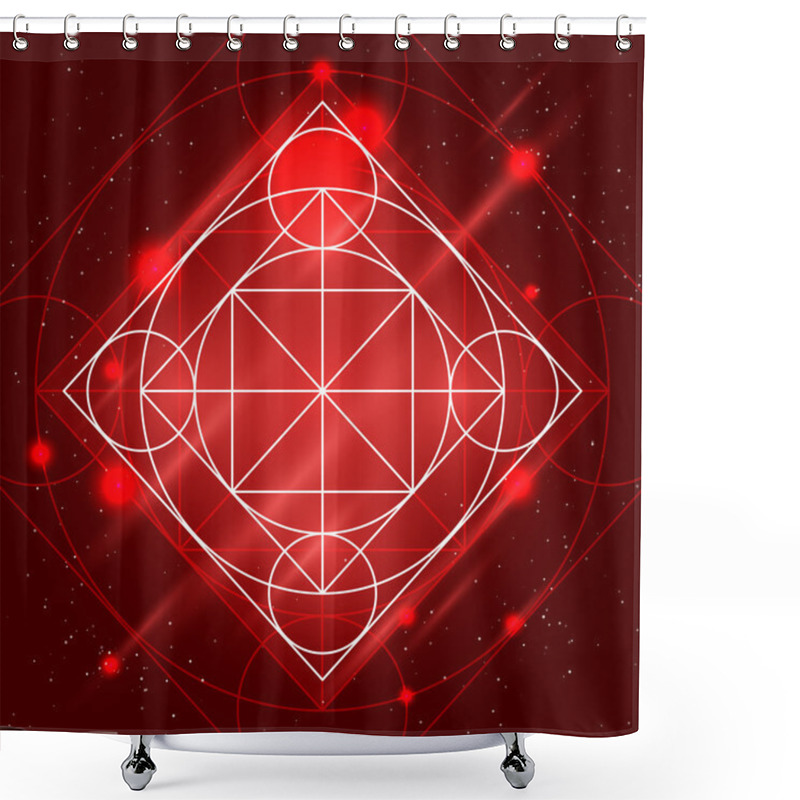 Personality  Vector Magic Geometry Sign Shower Curtains