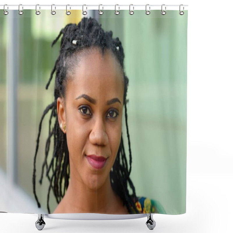 Personality  Pretty Friendly Young African American Woman Shower Curtains