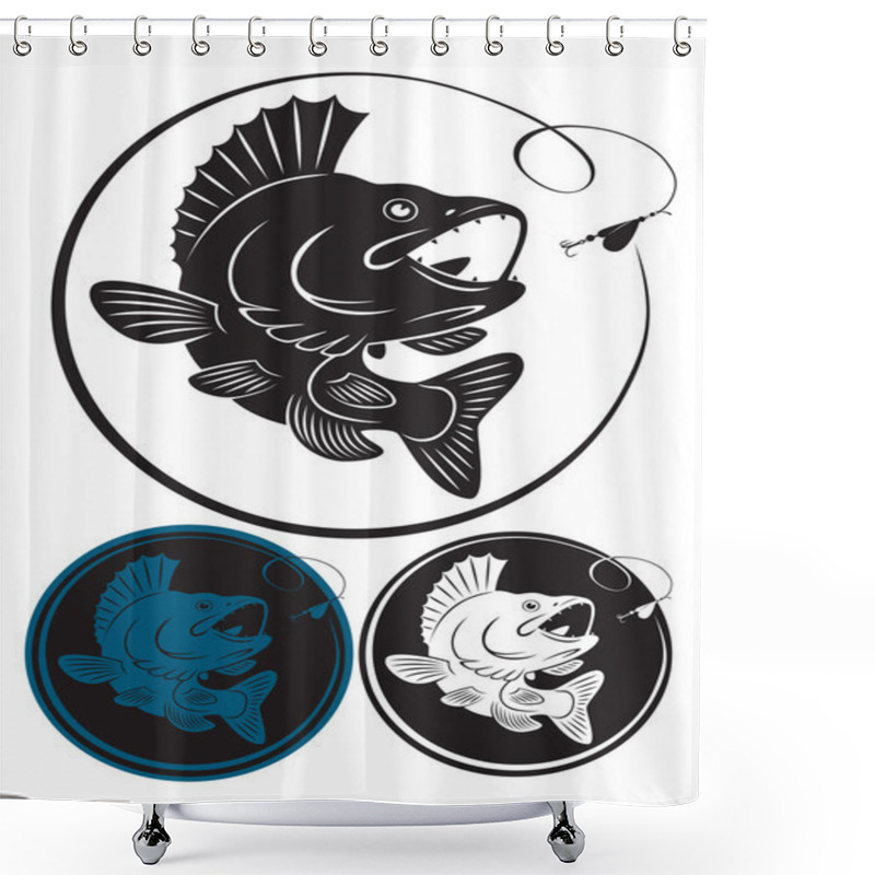 Personality  Fish Walleye Shower Curtains