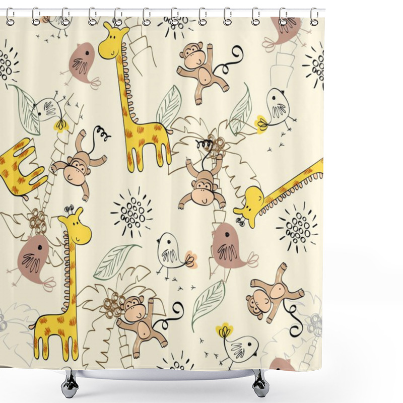 Personality  Seamless Pattern Shower Curtains