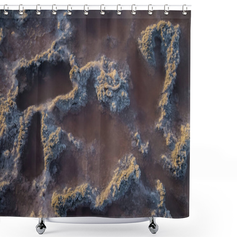 Personality  Traces In The Salt Clay On The Lake Sasyk Sivash Shower Curtains