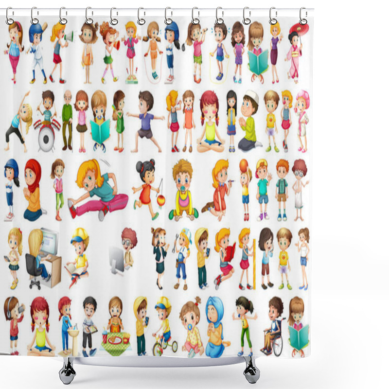 Personality  Set Of Different People Shower Curtains