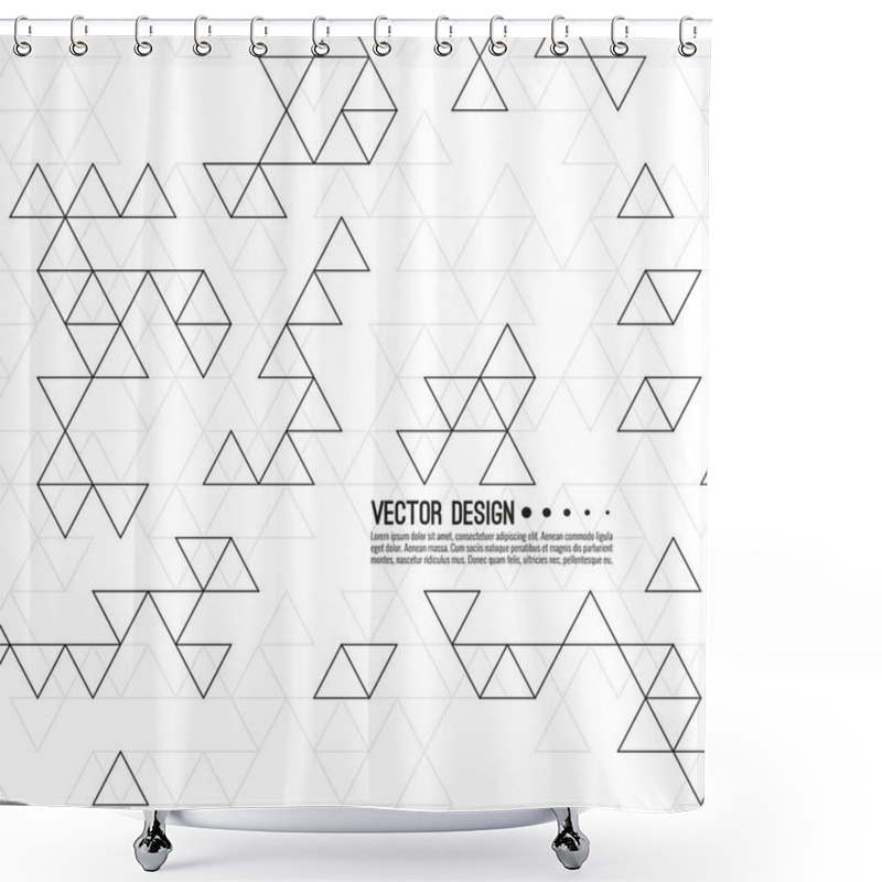 Personality  Vector Pattern Of Triangles. Shower Curtains