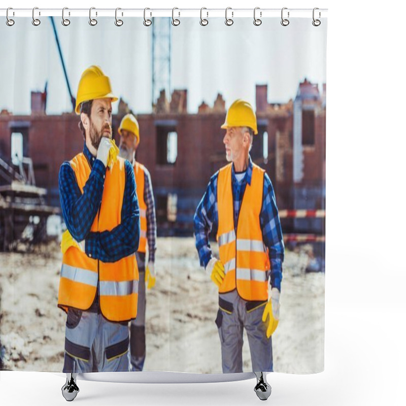 Personality  Construction Workers At Site Shower Curtains