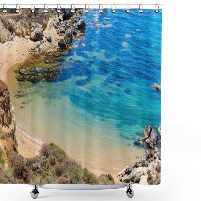 Personality  Sea Beach Near Rocca Di San Nicola, Agrigento, Sicily, Italy Shower Curtains