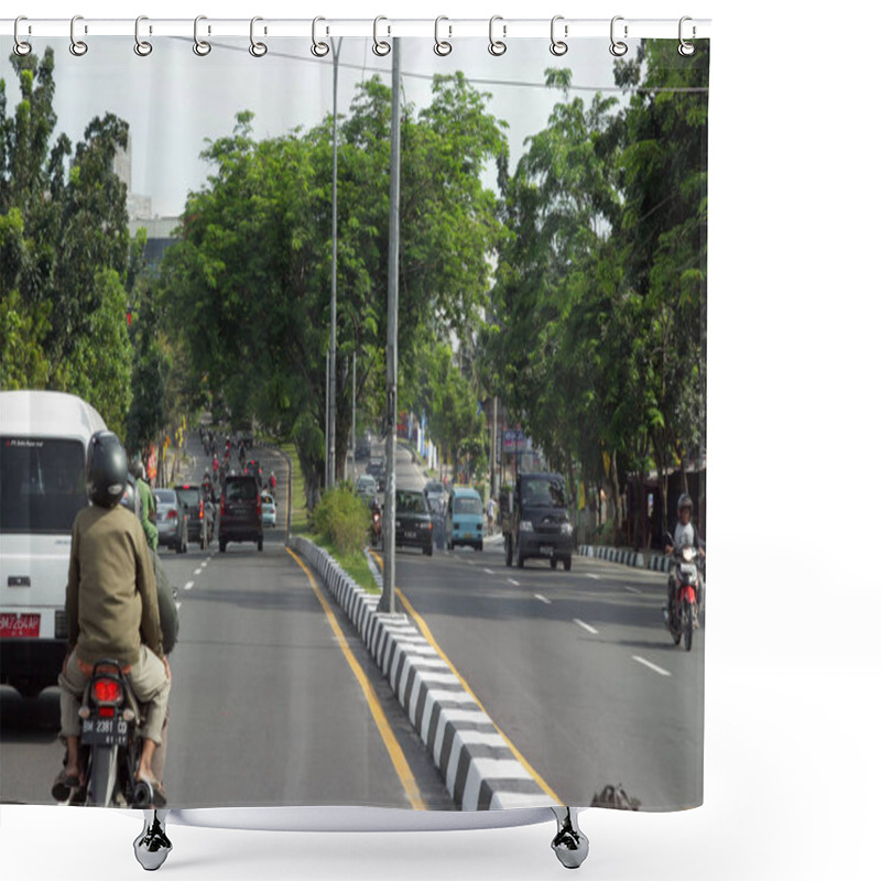 Personality  Roads In Pekanbaru City Shower Curtains