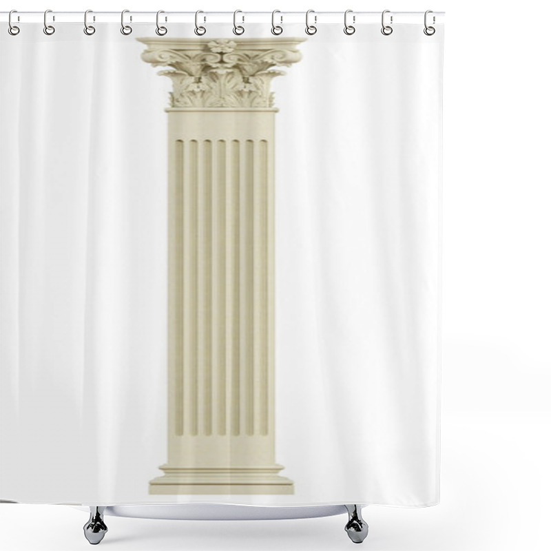 Personality  Front View Of Corinthian Column Shower Curtains