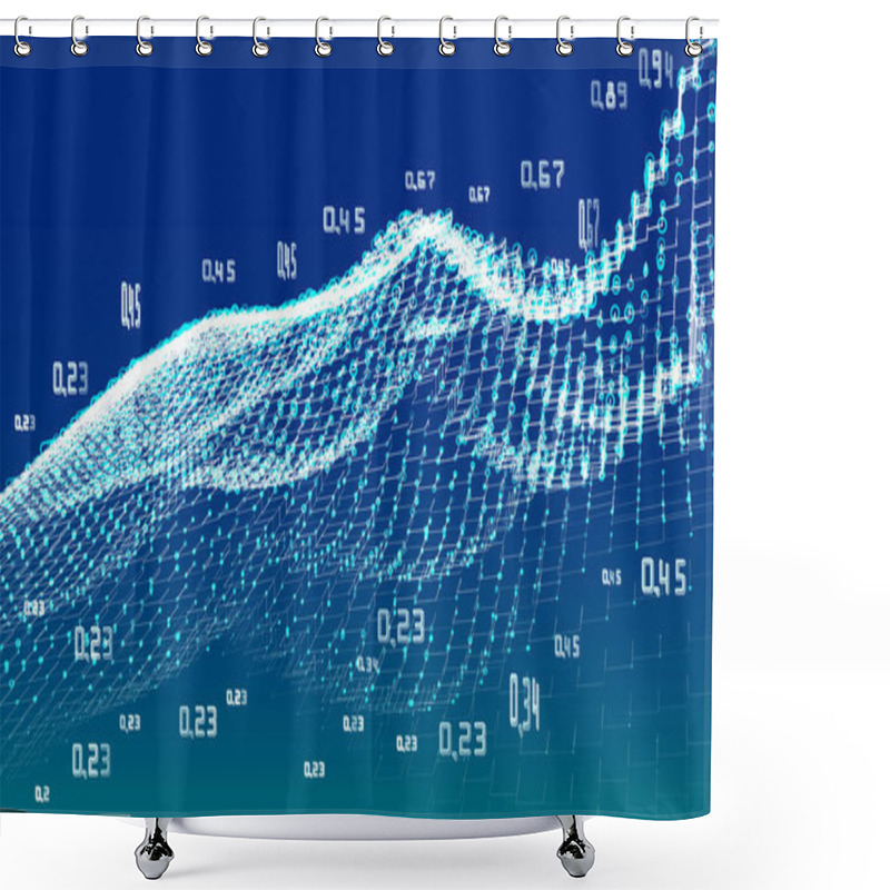 Personality  Abstract Analysis Infographics Background.  Big Data. Diagram An Shower Curtains