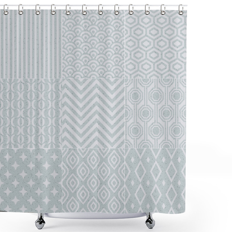 Personality  Seamless Geometric Abstract Pastel Pattern Shower Curtains